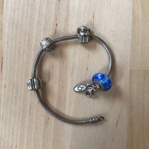 PANDORA silver charm bracelet
